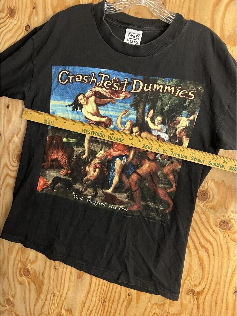 RARE VTG 1994 Crash Test Dummies God Shuffled His Feet Album Promo Tee Mens L - Picture 9 of 9